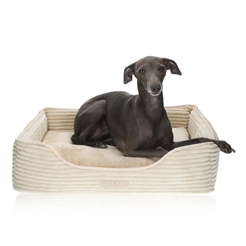 Legowisko dla psa prostokątne kremowe