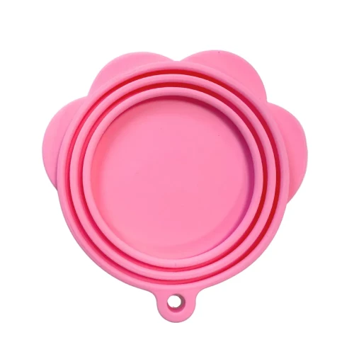 Pokrywka silikonowa łapka - uniwersalna do pokrywka puszki - Różowa1.webp