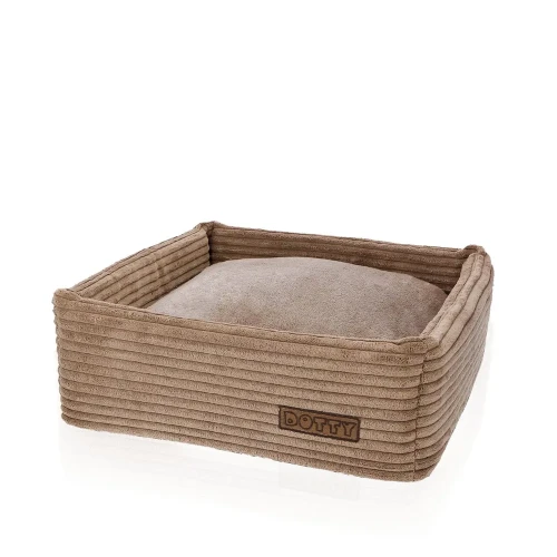 CUBE kwadratowe legowisko dla psa DOTTY - kolor sztruks cappuccino