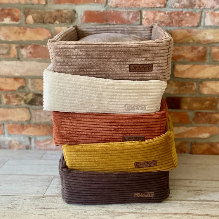 CUBE kwadratowe legowisko dla psa DOTTY - kolor miedziany