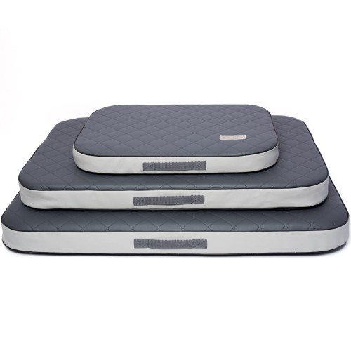 Wodoodporny materac ortopedyczny dla małego psa - DOTTY - kolor grafitowo-szary