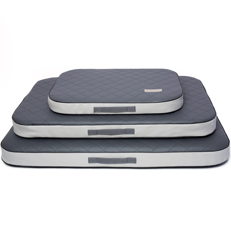 Wodoodporny materac ortopedyczny dla małego psa - DOTTY - kolor grafitowo-szary