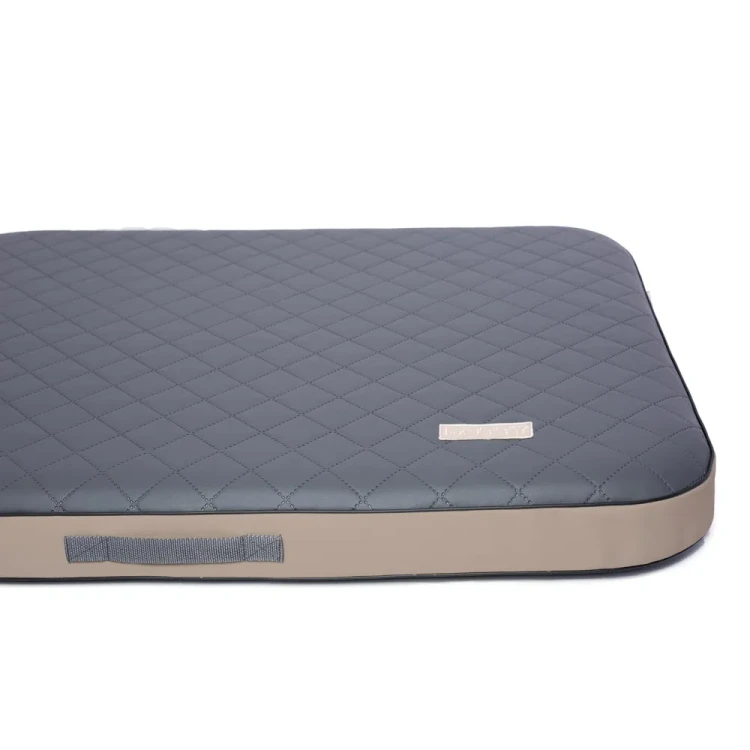 Wodoodporny materac ortopedyczny dla małego psa - DOTTY - ekoskóra / grafitowo-beżowy / rozmiar S (60x45cm)