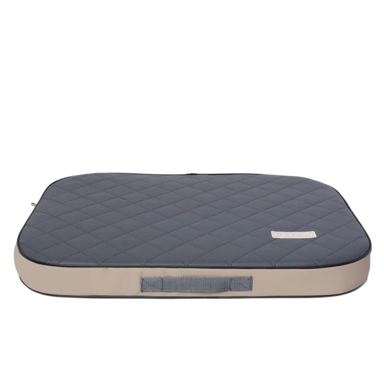 Wodoodporny materac ortopedyczny dla małego psa - DOTTY - ekoskóra / grafitowo-beżowy / rozmiar S (60x45cm)