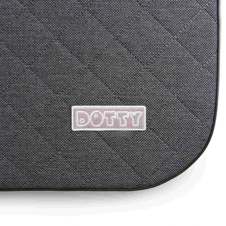 Wodoodporny materac ortopedyczny dla dużego psa XXL - DOTTY - ekoskóra, kolor grafitowo-beżowy