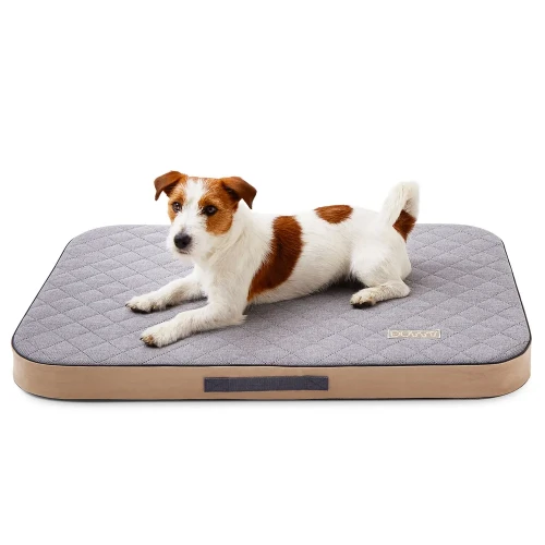 Materac dla małego psa - DOTTY - szary pikowany - rozmiar S.webp