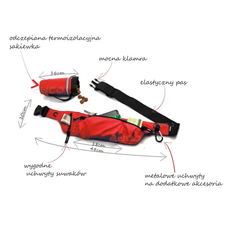 Pas biodrowy  nerka ZUCO - czerwona 2.webp