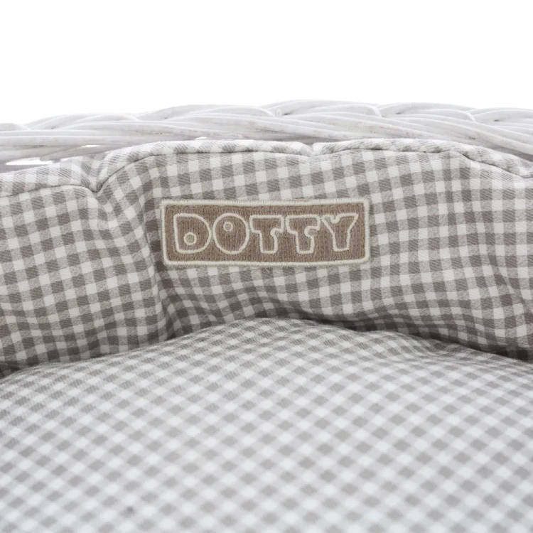 DOTTY legowisko dla kota lub psa koszyczek bielony 7.webp