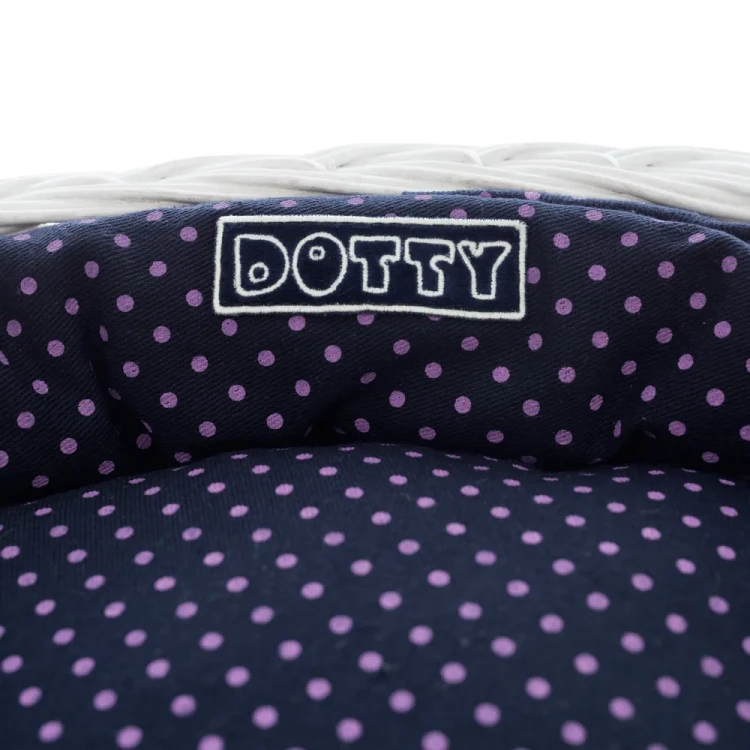 DOTTY legowisko dla kota lub psa koszyczek bielony 12.webp