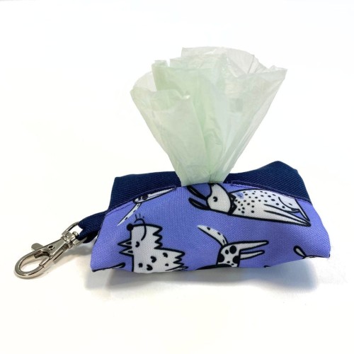 Podajnik na kupoworki - fioletowe pieski