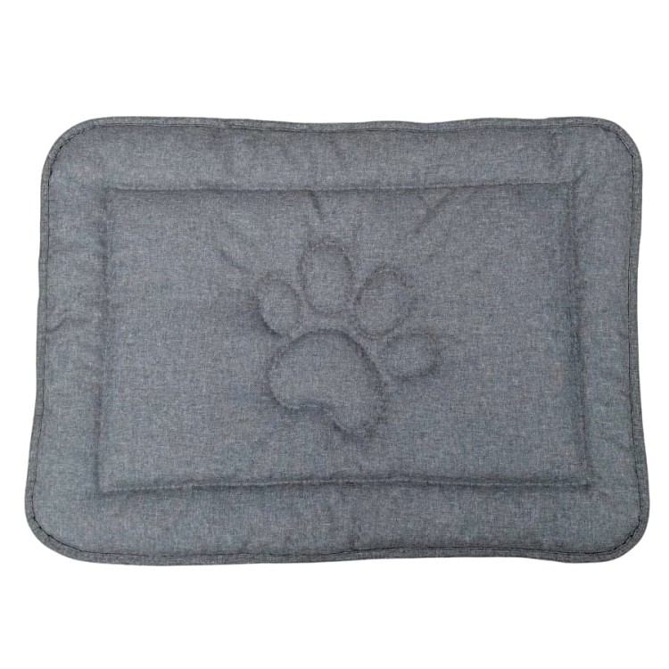 Mata dla psa DOTTY - szara - wzór łapka