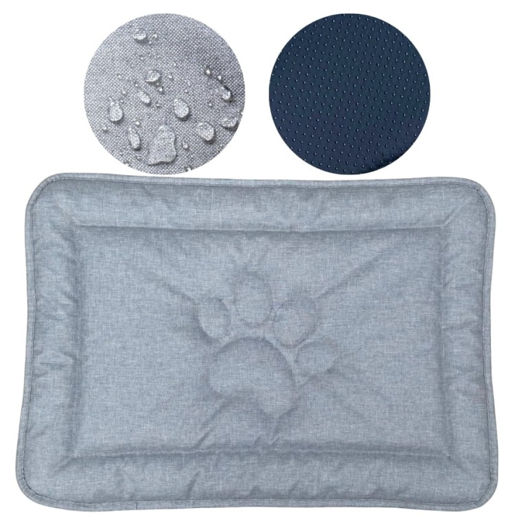 Mata dla psa z łapką - jasna szara