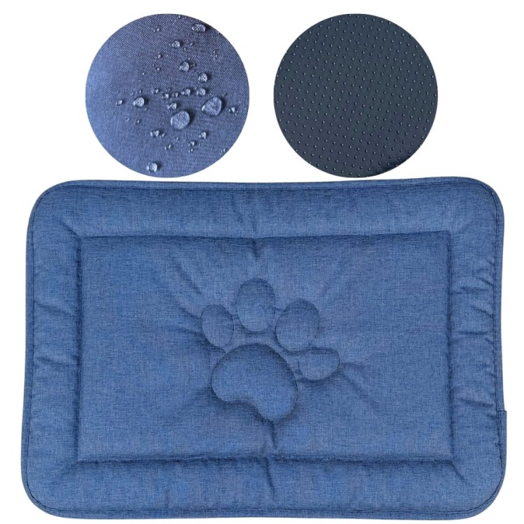 Mata dla psa z łapką - granatowa