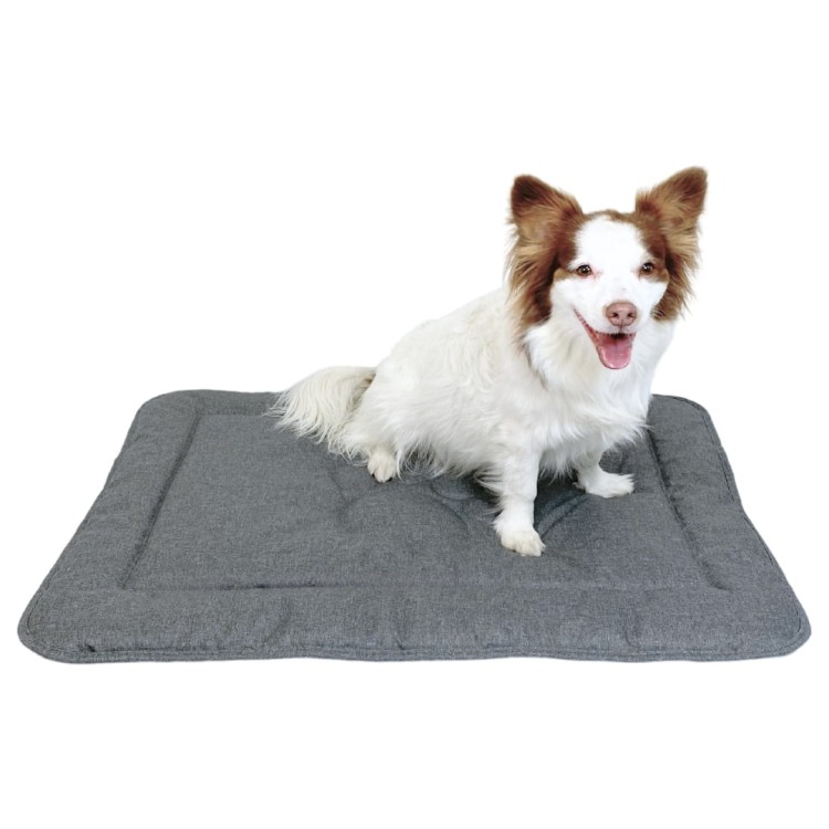 Mata dla psa DOTTY - szara - wzór łapka