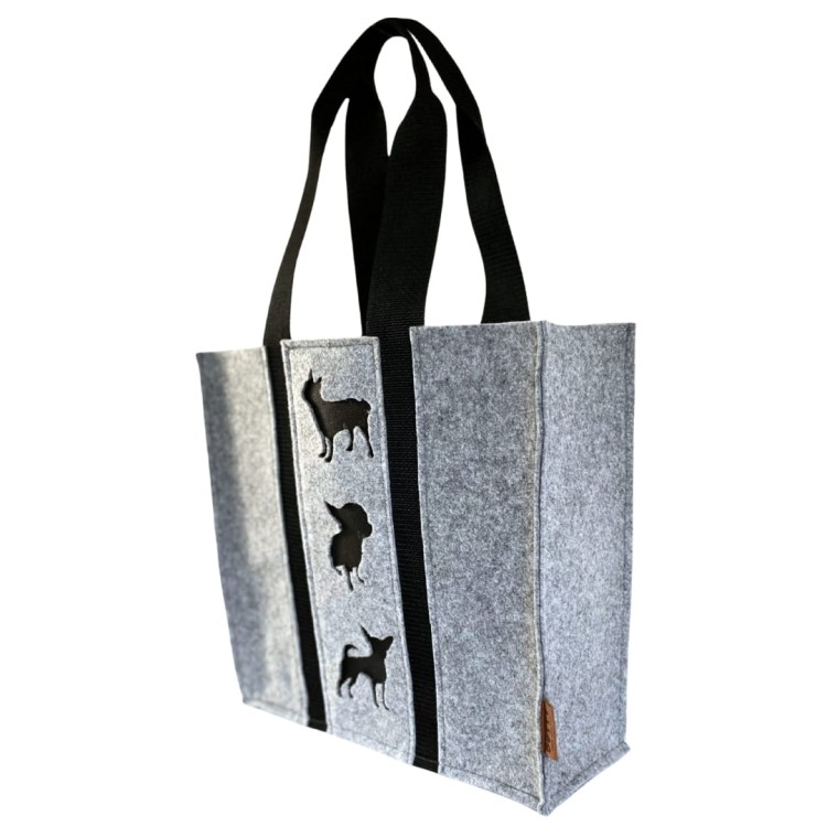 Torba shopper filcowa DOTTY - chihuahua
