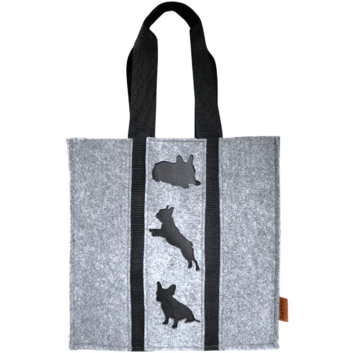 Torba shopper filcowa DOTTY - buldogi