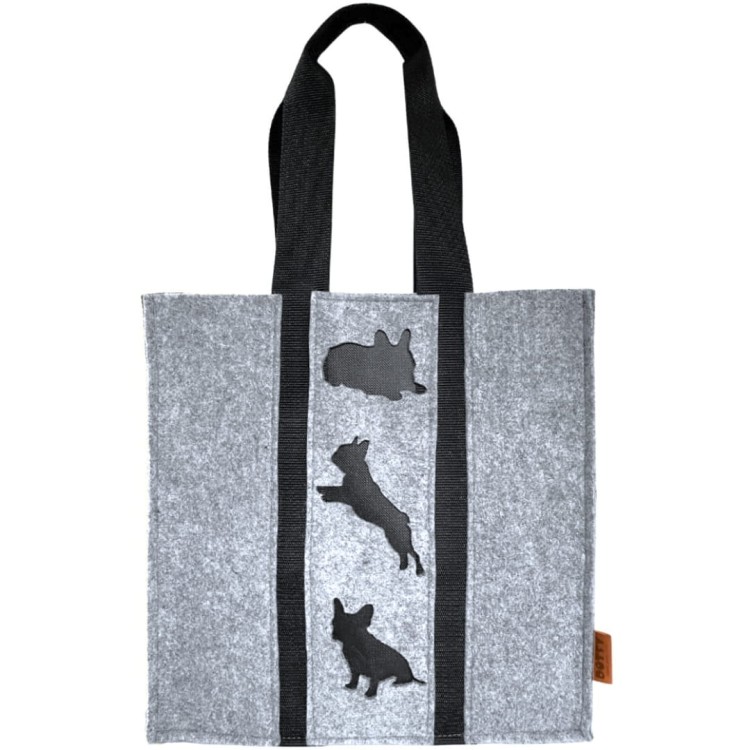 Torba shopper filcowa DOTTY - buldogi