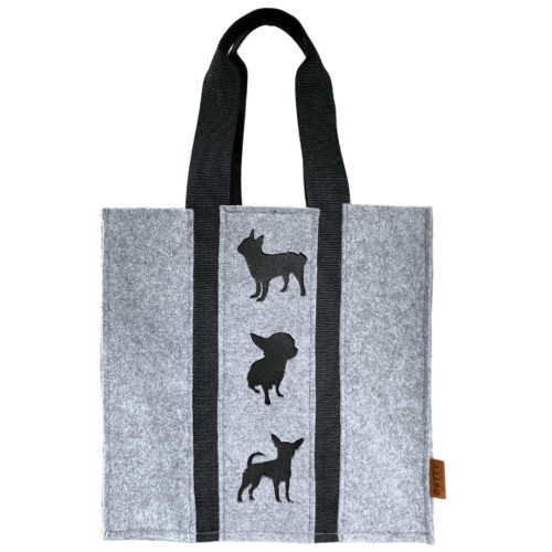 Torba shopper filcowa DOTTY - chihuahua