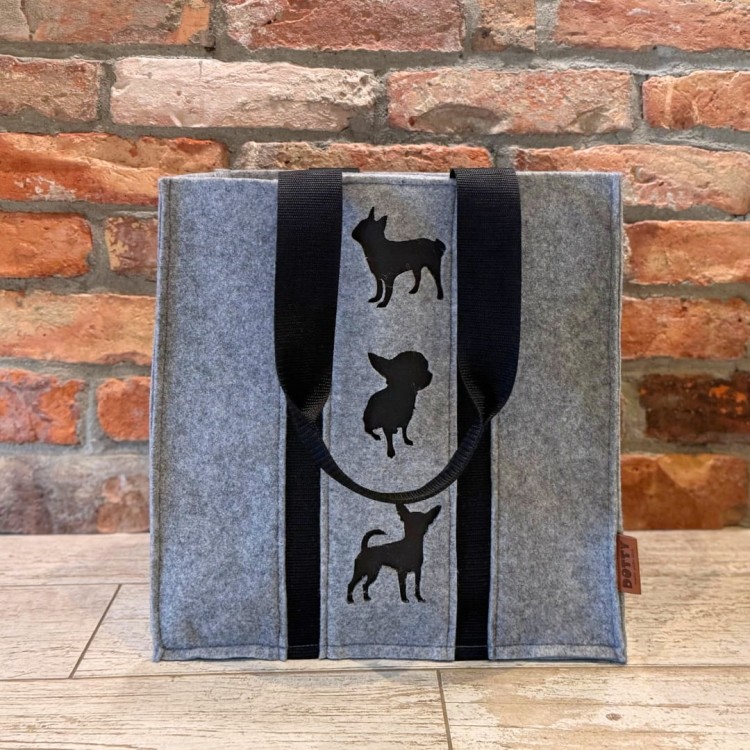 Torba shopper filcowa DOTTY - chihuahua