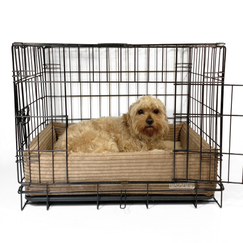 Legowisko do klatki - sztruksowe cappuccino beż