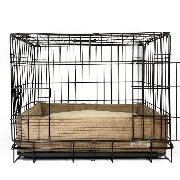 Legowisko do klatki - sztruksowe cappuccino beż