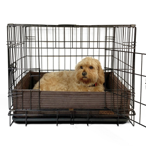 Legowisko do klatki - sztruksowe czekoladowy brąz