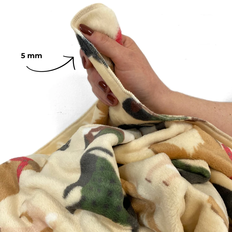 Kocyk minky dla psa - wzór pieski